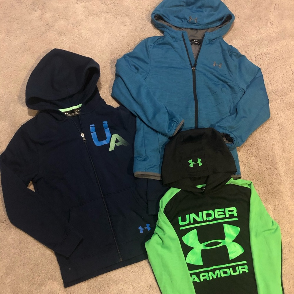 (3) Boys’ UA Hoodies EUC